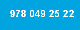 978 049 25 22 978 049 25 22
